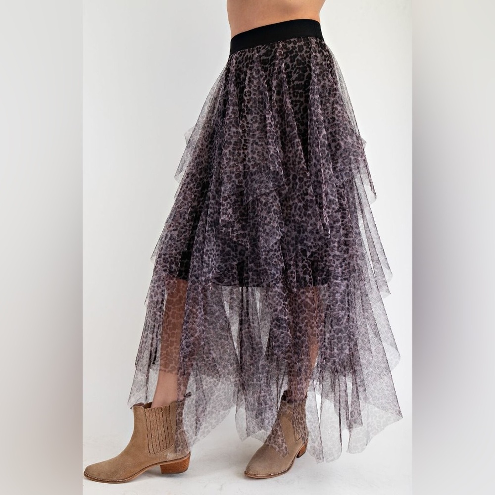 Easel ANIMAL PRINT POWER MESH BALLERINA SKIRT